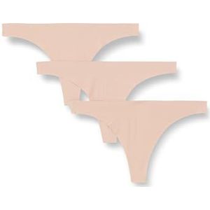 ONLY Onltracy Bonded Thong Noos 3 stuks, Rugby Tan/Pack: x 3, XL