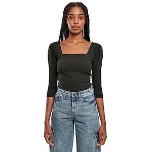 Urban Classics Dames Ladies Recycled 3/4 mouw Body, Zwart, 5XL, zwart