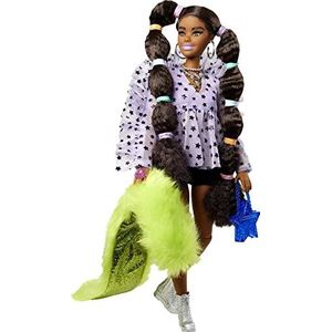Barbie Extra pop met vlechten en bobble haarbanden