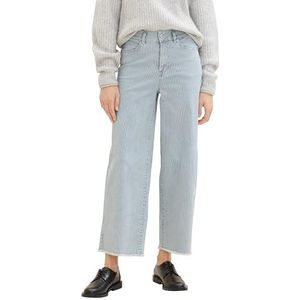 TOM TAILOR Culotte Jeans voor dames, 31327 - Denim Offwhite Stripe, 36W x 28L