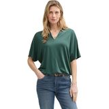 Tom Tailor - T-shirt - Korte Mouwen - Dames - Wit - Katoen