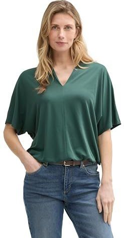 Tom Tailor - T-shirt - Korte Mouwen - Dames - Wit - Katoen