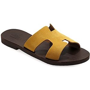 EMMANUELA handcrafted for you Eugene Slide Damessandaal, geel, 36 EU