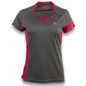 ANDE Cecilia T-shirt voor dames, ultralicht en ademend shirt voor outdoor en bergbeklimmen, antraciet/fuchsia, XL