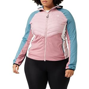 Dare 2b Surmount Ii Hybrd jas voor dames, Poeder Roze / Mesa Rose / Blauwsteen, 44