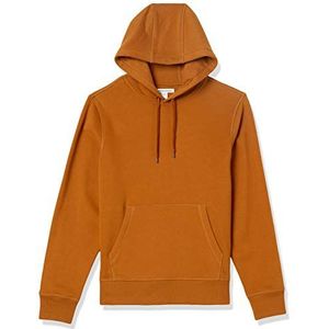Amazon Essentials Men's Fleecetrui met capuchon (verkrijgbaar in grote en lange maten), Roestig oranje, S