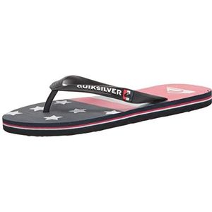 Quiksilver Molokai 3-punts flipflop-sandalen voor heren, zwart, wit, blauw, kunst, 40,5 EU, zwart, wit, blauw, 40.5 EU