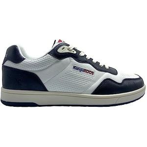 KangaROOS Unisex K-Slam One Sneaker, Wit/Jet Zwart, 4 UK, Wit Jet Zwart, 37 EU