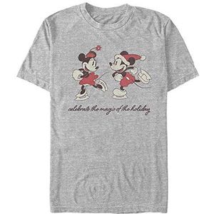 Disney Mickey Classic - Vintage Holiday Skaters Unisex Crew neck T-Shirt Melange grey L