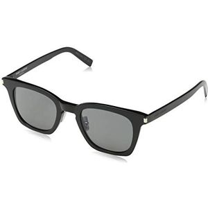 Saint Laurent Unisex SL 138 SLIM 001 zonnebril voor volwassenen, zwart (black/smoke), 47