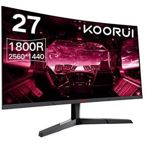 KOORUI - Gaming Monitor - 27 inch - 1800R - 2560 x 1440 QHD - 144 Hz - 1 ms