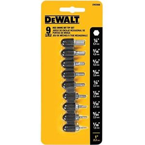 Dewalt DW2068 Hex bitset, 9-delig