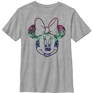 Disney Characters Tropic Fill Minnie Boy's Crew Tee, Athletic Heather, X-Small, Athletic Heather, XS