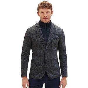 TOM TAILOR Herenblazer, 32807 - Grijs Blauw Houndstooth, 56
