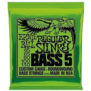 Ernie Ball Regular Slinky 5-String Nickel Wound Electric Bass Strings - 45-130 Gauge