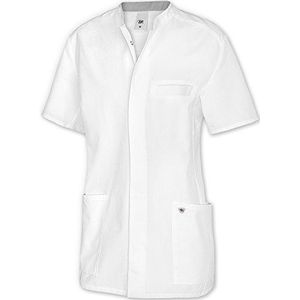 BP Med Tunics, 1743-435-21, kiack voor heren, kleine opstaande kraag, 50% katoen, 50% polyester, normale pasvorm, maat: 2XL, kleur: wit