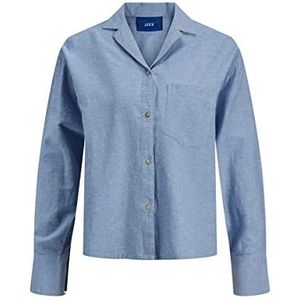 JJXX Dames Jxeva Ls Comfort Linnen Shirt Sn Blouse, Cashmere Blue, L