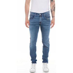 Replay Anbass Hyperflex Original Slim Fit Jeans voor heren, 009, medium blue., 27W x 32L