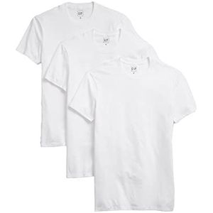 GAP Heren T-shirt met ronde hals (3 stuks), Optisch Wit, M
