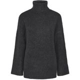 PIECES Dames Pcnancy Ls Loose Roll Neck Knit Noos Bc Gebreide Trui, magnet, XL