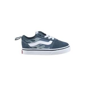 Vans Tonal Flames Unisex Kinder Ward Slip-on Basketbal, Blauw/Wit, 21 EU, Tonal Flames Blauw Wit, 21 EU