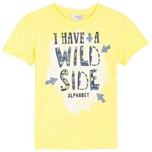 Alphabet Prince T-shirt voor jongens, geel (ananane), 10 Jaar