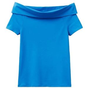 United Colors of Benetton T-shirt dames, Blauw, XXS