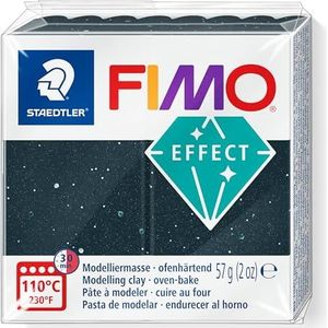 STAEDTLER 8010-903 FIMO Effect Oven-Hardening Polymer Modellering Klei - Steen Zwart Graniet (1 x 57g Blok)
