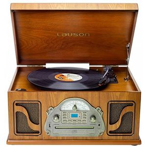 Luson IVX22 CD-speler van hout met digitale opname, MP3, Bluetooth, vinyl