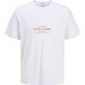 JACK & JONES Jorcanggu Borst Tee Ss Crew Neck Pls, wit (bright white), 6XL
