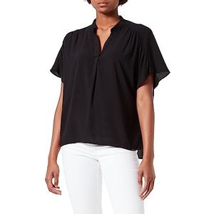 Q/S designed by Damesblouse met korte mouwen, zwart, 36