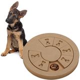 Relaxdays intelligentie speelgoed hond, interactief hondenspeelgoed, voerpuzzel, denkspelletje, labrador, mdf, natuur