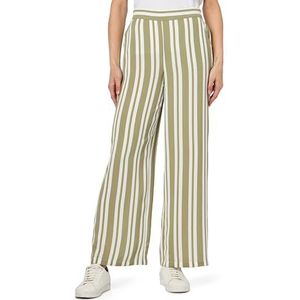 Vila VIRASHA RW Wide Pant/SU/PB, Oliegroen/Stripes: cloud Dancer, 44