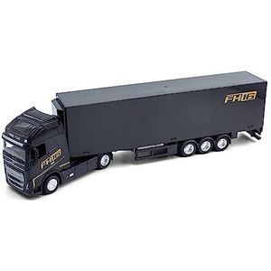 Bburago B18-31461V Street FIRE HAULERS met aanhangwagen gegoten vrachtwagen-Volvo FH16 Globetrotter 750 XXL-1:43 schaal-verzamelbaar speelgoedmodel, verschillende ontwerpen en kleuren