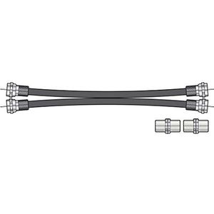 av link 5 m 7 mm RG6 SKY HD Verlengsnoer Twin Digitale Coax Kabel - Zwart