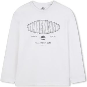 Timberland T60538 T-shirt voor jongens, Wit, 6 Jaren