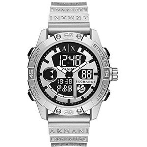 Armani Exchange herenhorloge van zilver ABS plastic analoog-digitaal AX2965