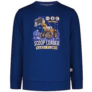 SALT AND PEPPER Jongens sweatshirt met bouwplaats-applicatie en print, blauw, 128/134 cm