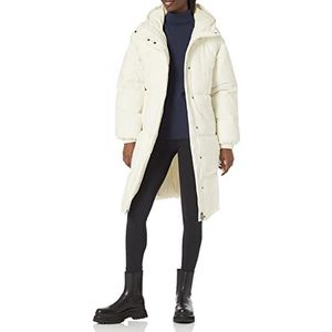 Amazon Essentials Oversized lange pufferjas voor dames (verkrijgbaar in grote maten), eierschaalwit, X-Large