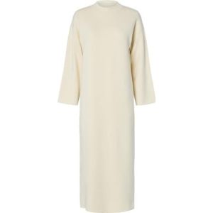 Y.A.S - YASELMA LS LONG KNIT DRESS - Gebreide Jurk - Birch - Lange Mouwen