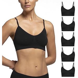 POMPEA Naadloze beha voor dames, Zwart/Wit, S-M