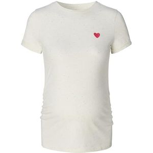 T-shirt met korte mouwen, gebroken wit - 103, M