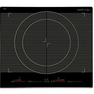 GIGA 600 BK - Ceramic Hob with 4 Cooking Zones and 3 Cooking Functions - Induction Type - Automatic Detection of Pots - Touch Control with Residual Heat Indicator - Cata & Can Roca