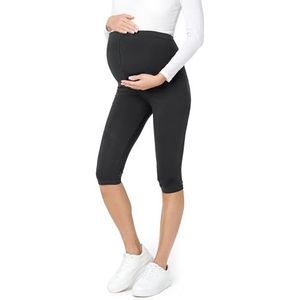 Be Mammy 3/4 ZwangerschapsLeggings BE20-229 (Zwart, 4XL)