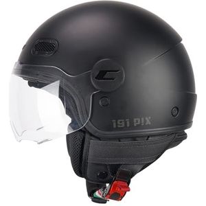CGM Open Face helm, 191A PIX MONO zwart mat gevormd, M (56cm)