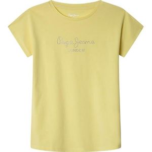 Pepe Jeans NURIA N T-shirt voor meisjes, geel (SORBET CITROEN GEEL), 16, Geel (sorbet Citroengeel), 16 jaar
