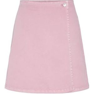 PIECES - Dames Rok - Wikkelrok - Zwart - Katoen