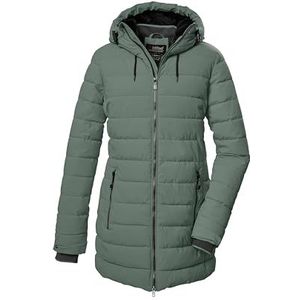 killtec dames Gewatteerde parka/parka met capuchon KOW 55 WMN QLTD PRK, grüngrau, 36, 41809-000