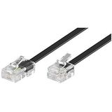 Goobay 68578 modulaire aansluitkabel 10 meter, zwart - RJ45-stekker (8P4C) naar RJ11/RJ14-stekker (6P4C)