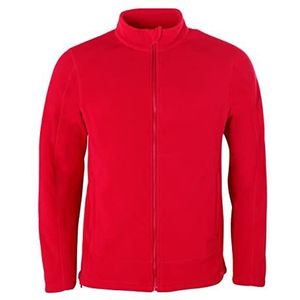 HRM Heren Fleece Jas met Rits, Rood, Maat L I Mannen Premium Fleecejack Gemaakt van Micro Polar Fleece I Functionele Jas voor Mannen I Werkkleding I Hoogwaardige & Duurzame Herenkleding